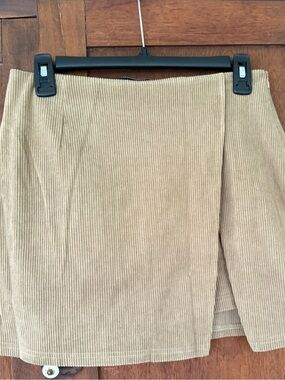 Classic Tan Corduroy Mini Skort